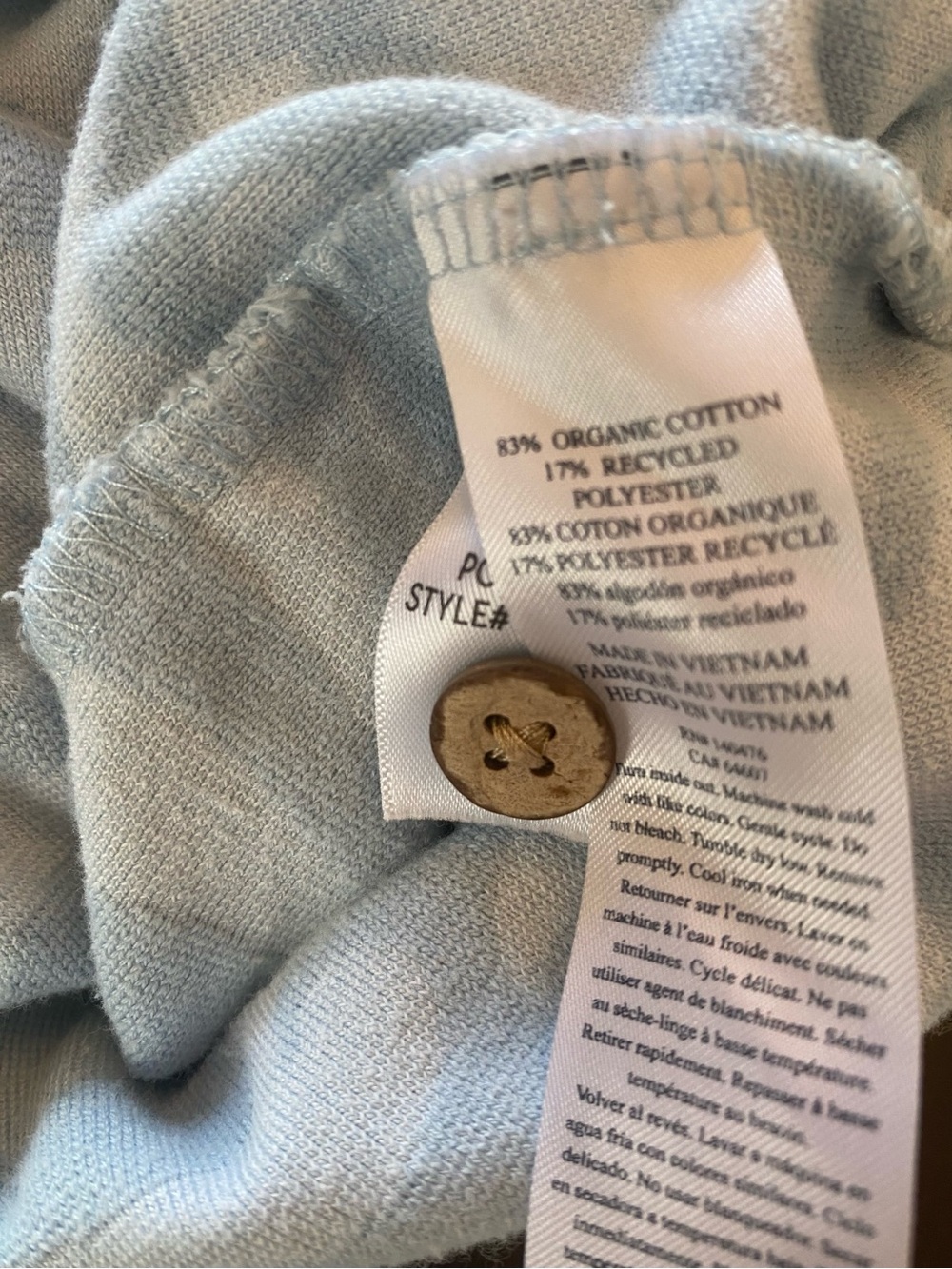 Faherty Cabana Towel Terry Shirt - In Endless Peaks -Blue resort wear - vacation - Picture 7 of 10